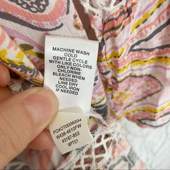 FEVER Bell Sleeve Boho Peasant Blouse Southwest Aztec 1X Lightweight Rayon - Picture 10 of 11